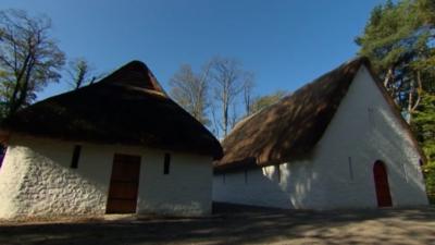 Re-erected ancient buildings form part of St Fagans