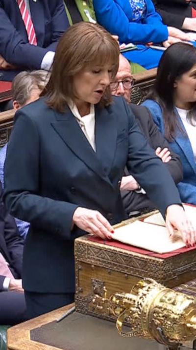 Rachel Reeves speaking at House of Commons