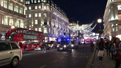 People fleeing Oxford Circus area