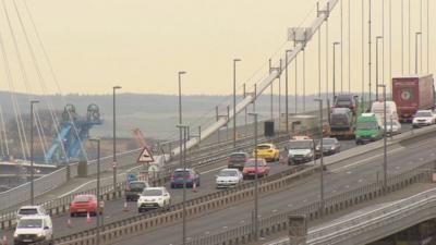 Traffic on the Forth Road Bridge