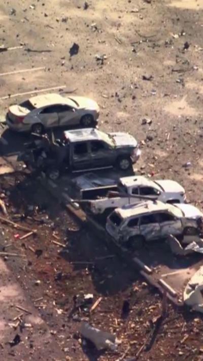 Destroyed cars