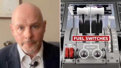 A composite image of Theo Leggett and a fuel switch graphic.