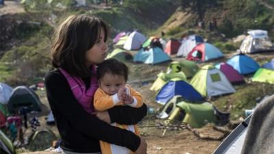 Refugee children stranded