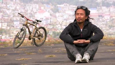 Yakuza Solo hopes his bamboo bicycle will make the world aware of his home state of Nagaland.