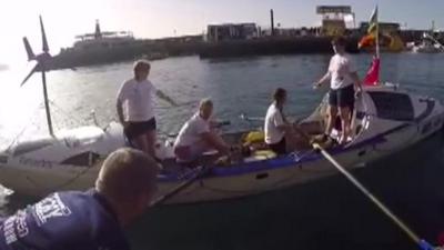 Jane McIntosh, Olivia Wilson, Clare Lanyon and Gemma Chalk before setting off