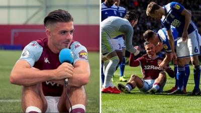 Aston Villa's Jack Grealish says when Birmingham fan attacked him he 'couldn't care less'.