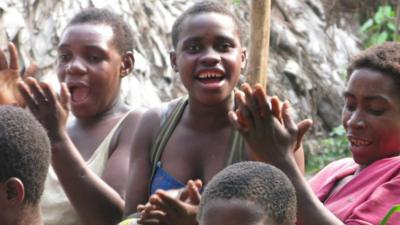 Bayaka women singing in Central Africa