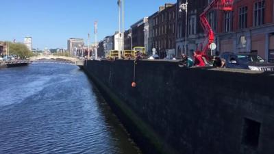 Cat rescued from River Liffey