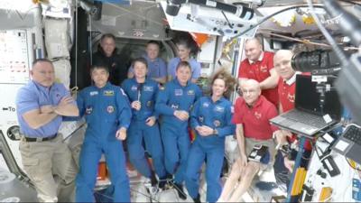 SpaceX crew on board the International Space Station