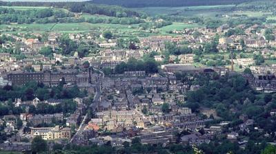 Matlock skyline in Derbyshire