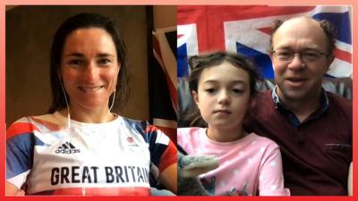 Sarah Storey and her husband, Barney, and daughter, Louisa