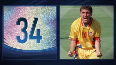 Gheorghe Hagi celebrates