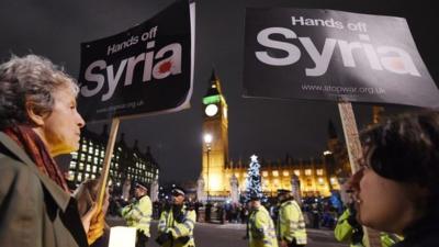 Protesters at Westminster