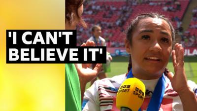 Kelsey Gentles gives BBC Sport a post-match interview 