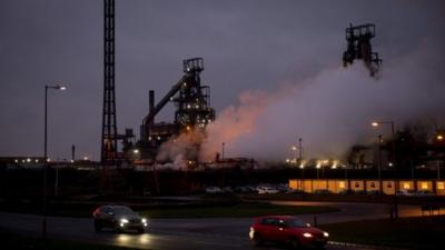 Tata Steel plan in Port Talbot, south Wales