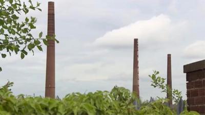 Stewartby chimneys