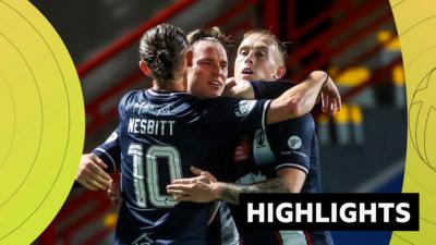 Falkirk celebrate scoring against Hamilton