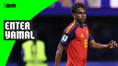 The Atlanta Stadium erupts in cheer 'as though they'd already scored' as Lamine Yamal comes off the bench for Spain in their Group H fixture against Cape Verde in the 2026 World Cup.