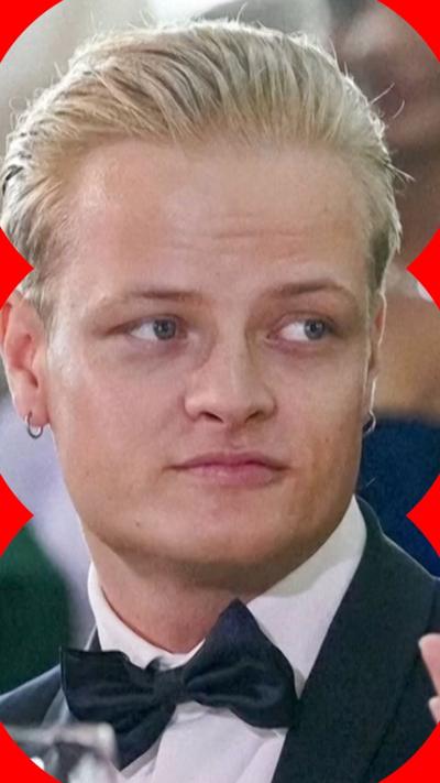 Marius Borg Høiby in a suit and black tie