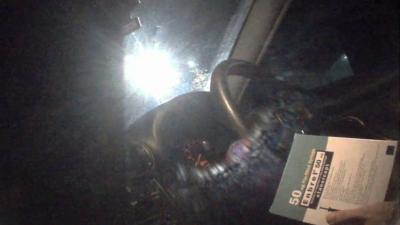 The undercover filming in a car