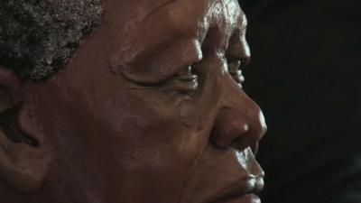 Waxwork of Nelson Mandela