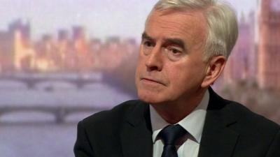 Shadow chancellor John McDonnell