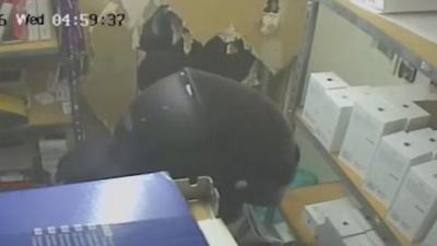 CCTV of moped burglary