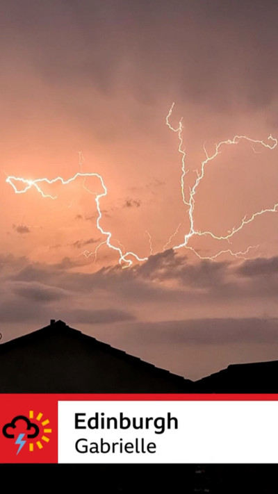 Weather in Edinburgh pictured by a viewers photo from Gabrielle