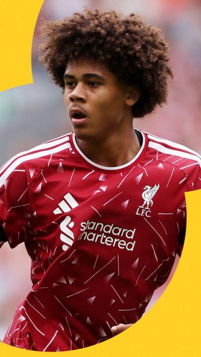 Liverpool defender Ifeanyi Ndukwe. He is wearing a red Liverpool home shirt.
