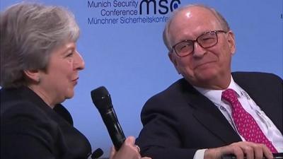 Theresa May and Wolfgang Ischinger