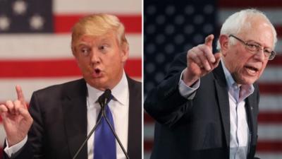 Donald Trump and Bernie Sanders