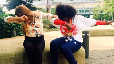 Nazia Mogra and Kadeena Cox do the Dab