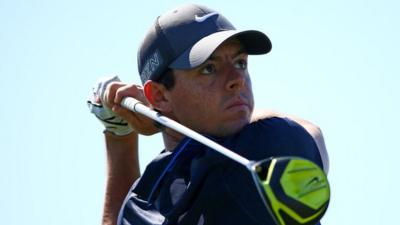 Rory McIlroy practises at Whistling Straits on Tuesday