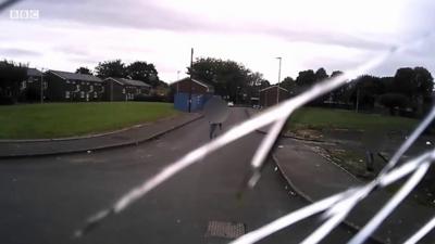 Cracked windscreen