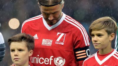 David Beckham with his sons