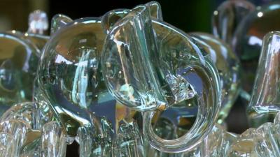 Glass elephant