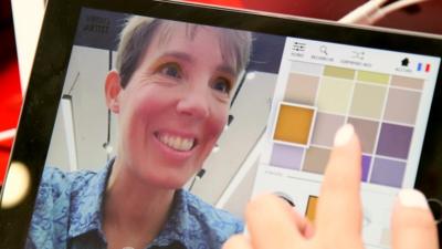 Reporter Lucy Hooker in Sephora, Paris