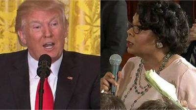 US President Donald Trump and Journalist April Ryan