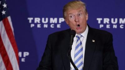 Donald Trump speaking at a rally in Gettysburg, Pennsylvania - 22 October 2016