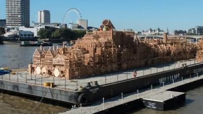 London's Burning sculpture