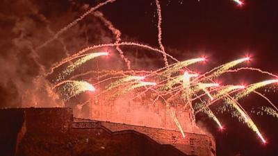 Fireworks over Edinburgh Castle