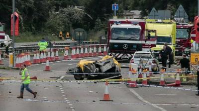 Shoreham air crash scene