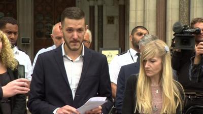 Charlie Gard's dad, Chris, breaks down outside court after ending the legal fight to take him to the US.