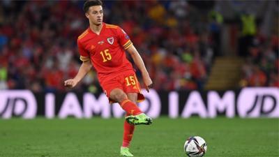 Wales' Ethan Ampadu against Estonia