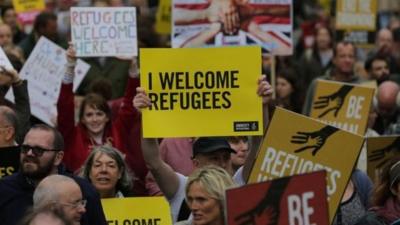 Demonstrators in London