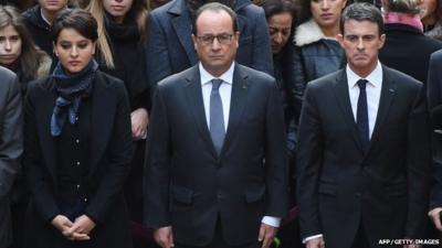 Minute's silence observed in Paris