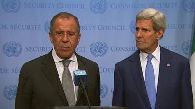Russian Foreign Minister Sergei Lavrov and US Secretary of State John Kerry