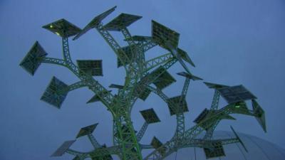 'Solar tree' in Millenium Square, Bristol