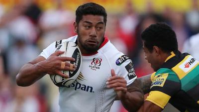 Charles Piutau in action for Ulster against Northampton Saints