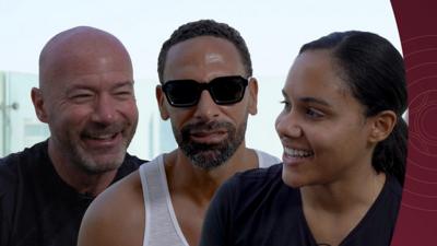 Alan Shearer, Rio Ferdinand and Alex Scott